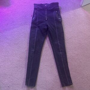 AKIRA High Rise Black Jeans with Zipper Detail